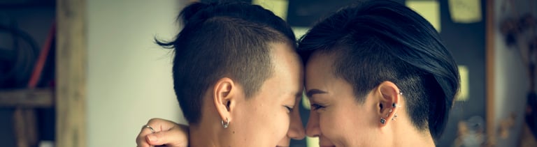 LGBT Lesbian Couple Moments Happiness Concept