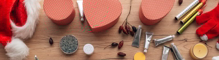 Creative diy craft hobby, making Christmas gift presents