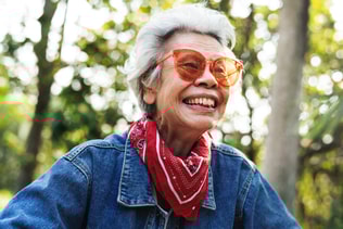 Wild and free mature woman