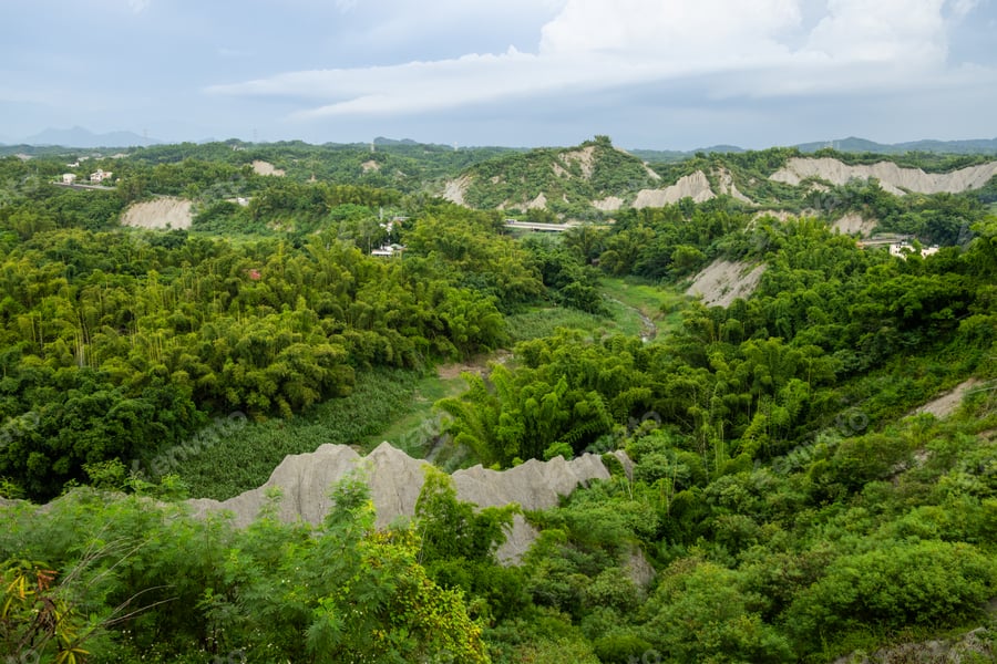 Cover for Badlands geological landscape of Tianliao moon world in Kaohsiung, Taiwan