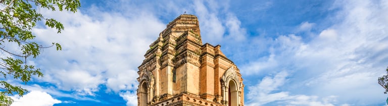 Chiang Mai, Thailand at Wat Chedi Laung.