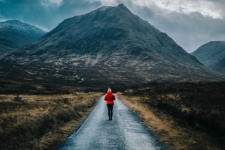 Walking alone in the Highlands