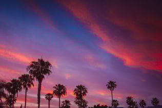Beautiful sunset in Maspalomas