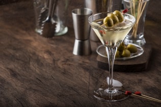 Classic Martini vodka cocktail